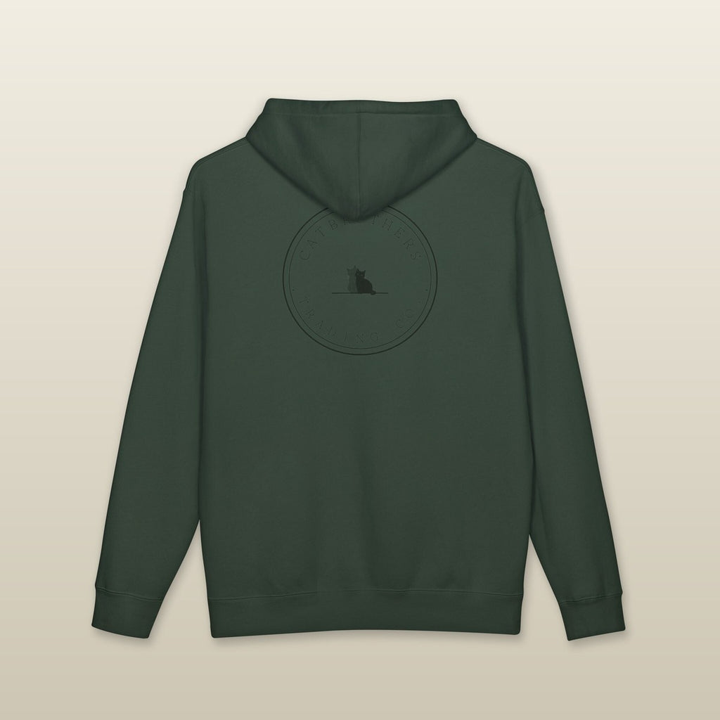 The Sunday in Alpine Green, back — tonal Trading Co. badge