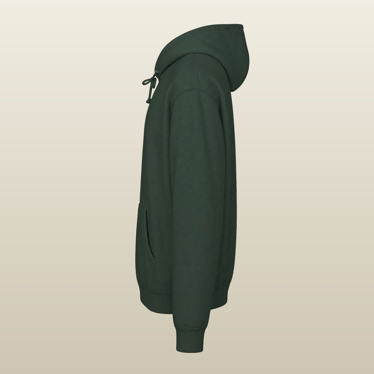 The Sunday in Navy — side profile, hood and sleeve