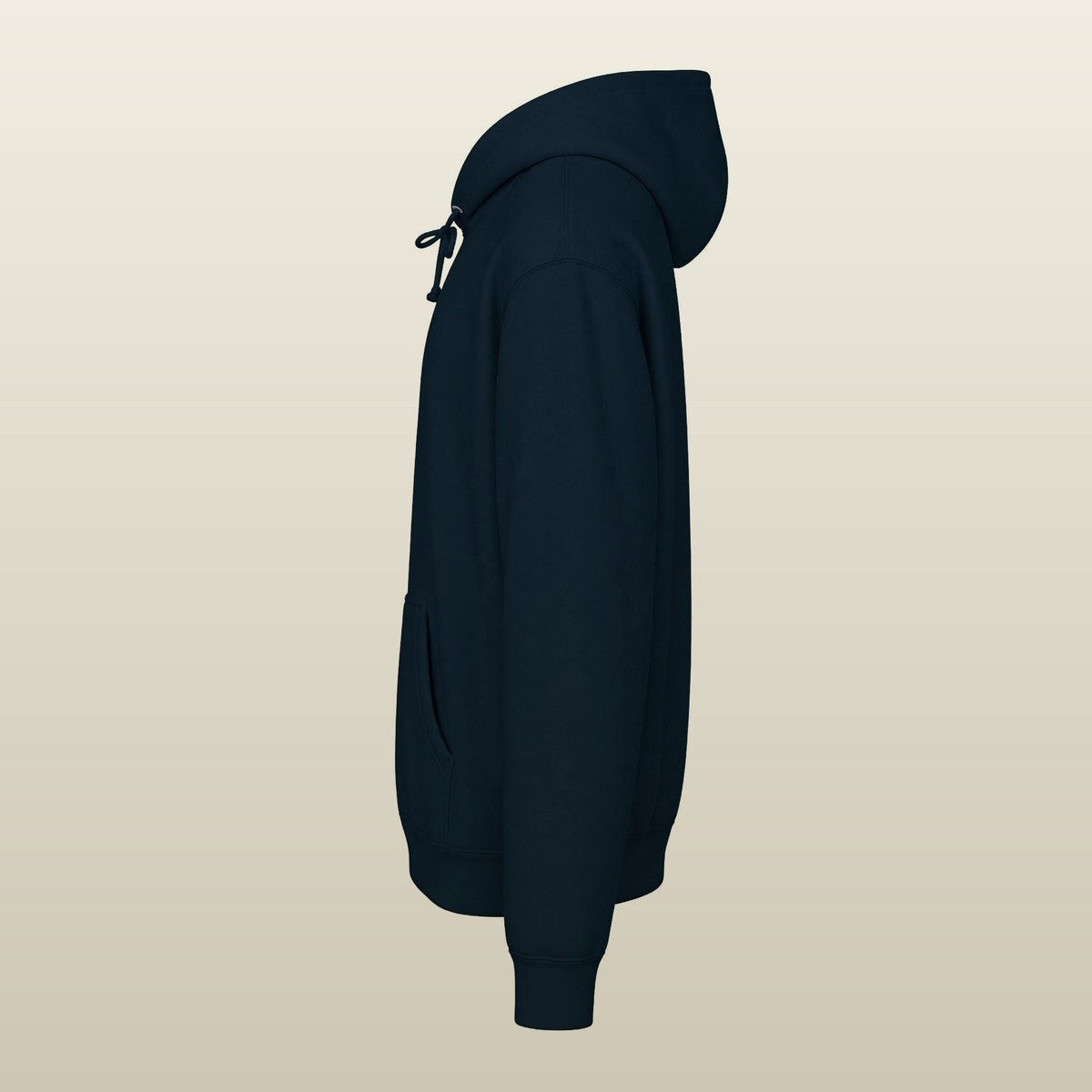 The Sunday in Alpine Green — side profile, hood and sleeve